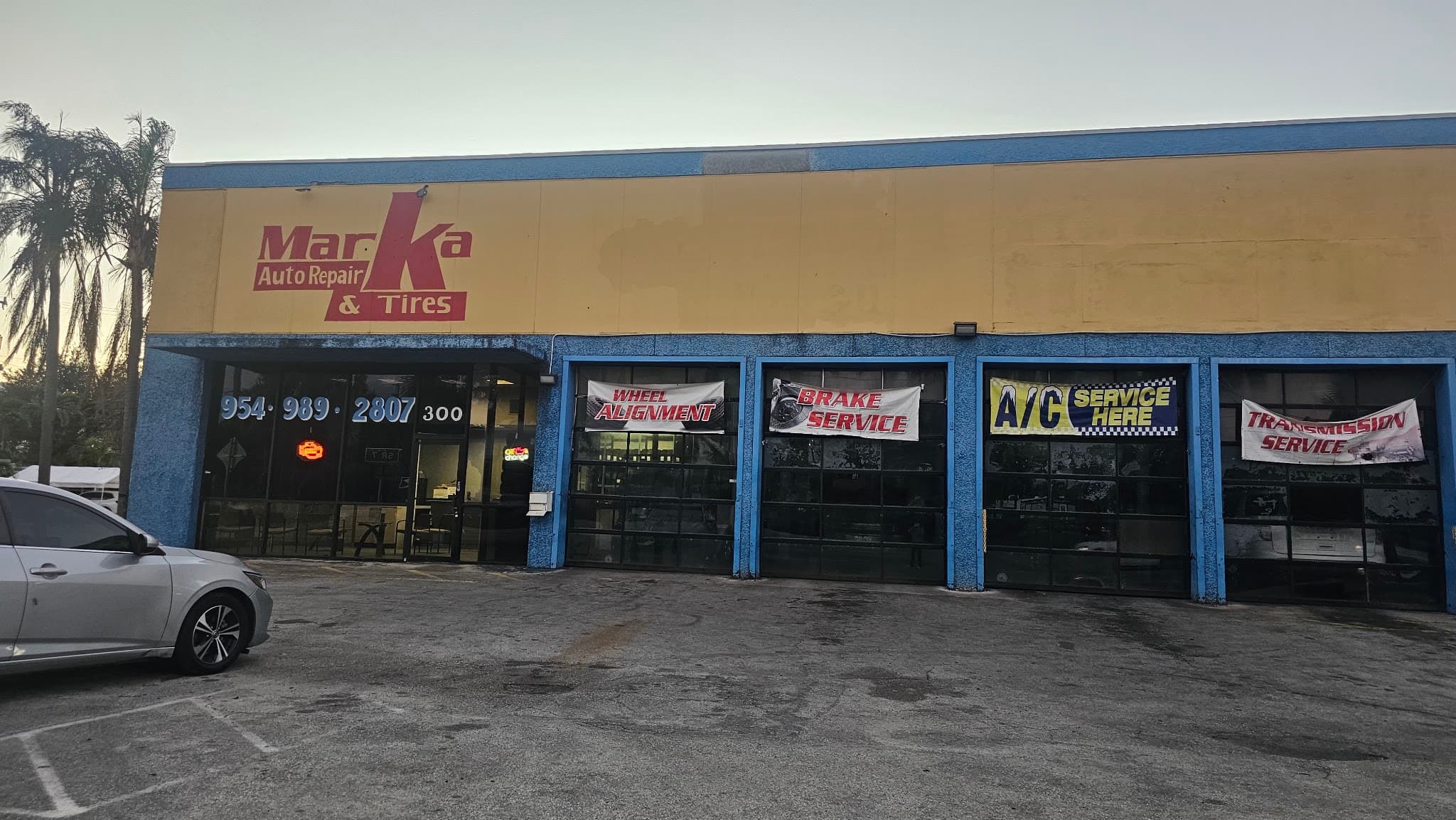 The Marka Tires & Auto Repair building on State Road 7, Hollywood